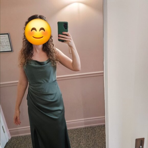 Azazie - Eucalyptus - Stretch Satin - Size 6 - Picture 3 of 3